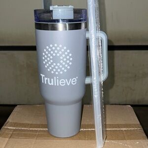 Gray Insulated Tumbler with Handle